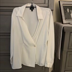 White Button-Up Blouse